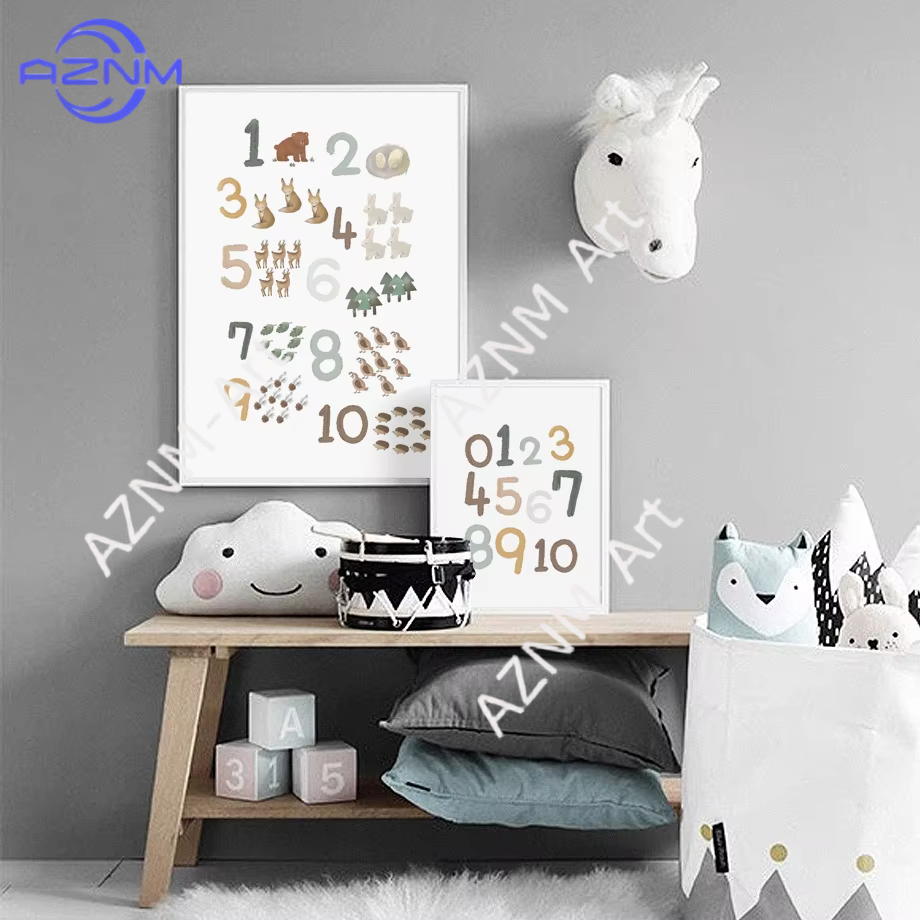 Kids Education Nursery - 1/2 stuks Onderwijs Leren Nummer Dieren