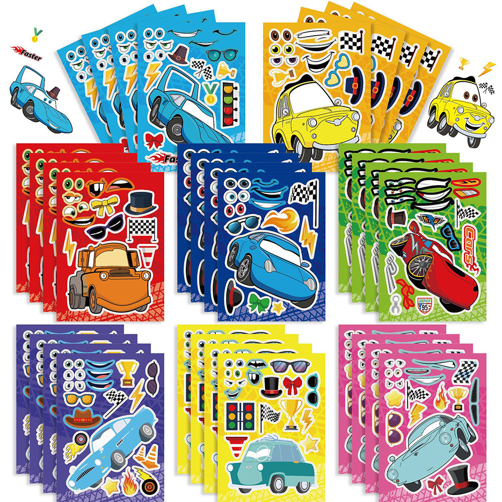 Kids Education Laptop - 8/16 Vellen Disney Cars Puzzelstickers Spel