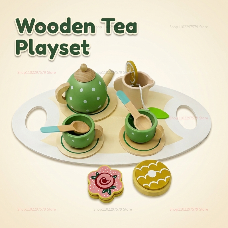 Happy Kids Education - Houten theeservies voor kinderen, keukenaccessoires voor
