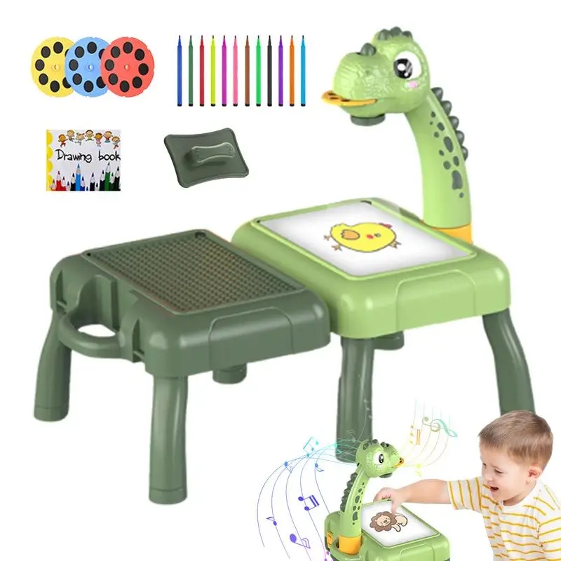 Drawing Projector Kids - Projectie-schilderbord voor kinderen Multifunctionele opbergtafel Lichten