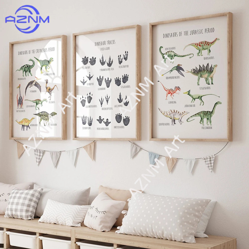 Kids Educational Resources - 1/3PCS, De cartoon dinosaurussoort Engelse kennisstudie