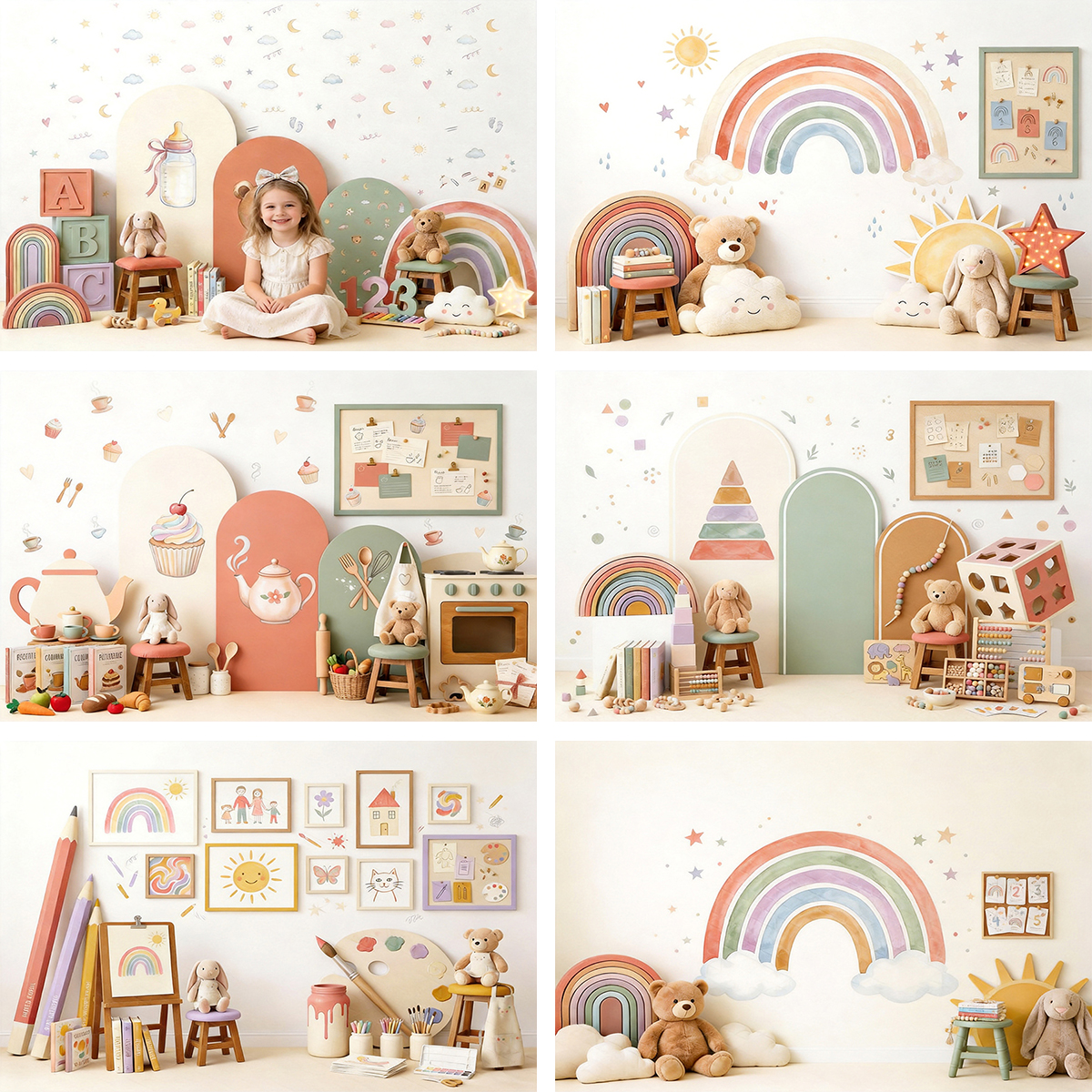 Kids Education Background - Leuke Boho klaslokaal school educatief speelgoed