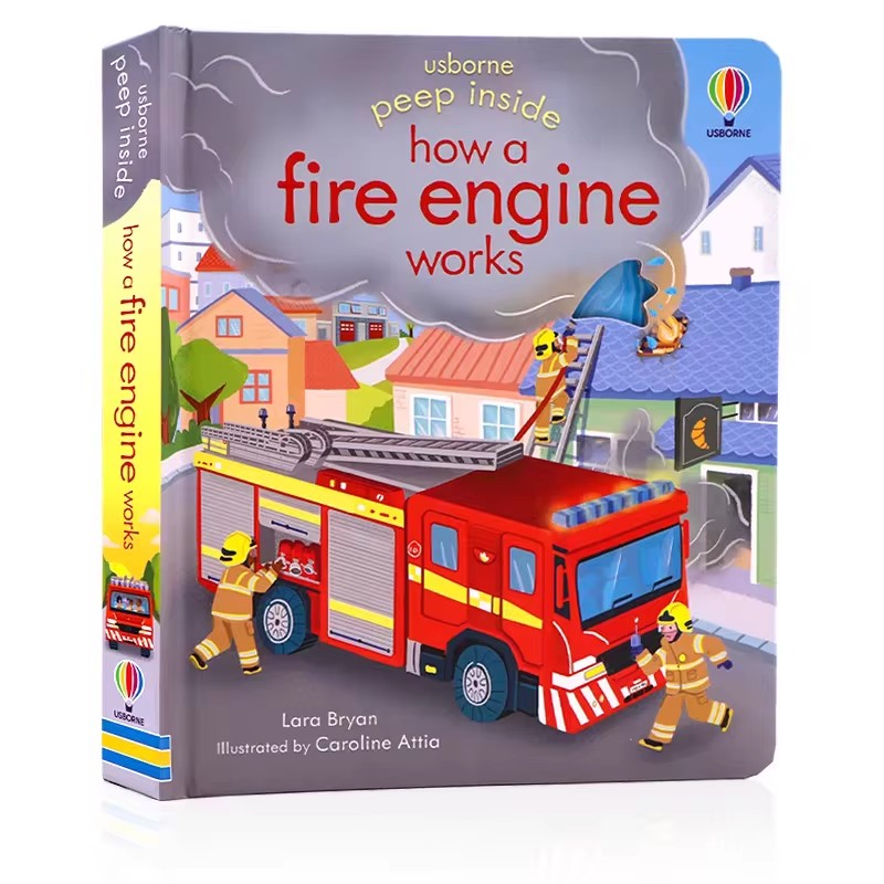 Kids Education Book - Usborne Peep Inside Hoe een brandweerauto