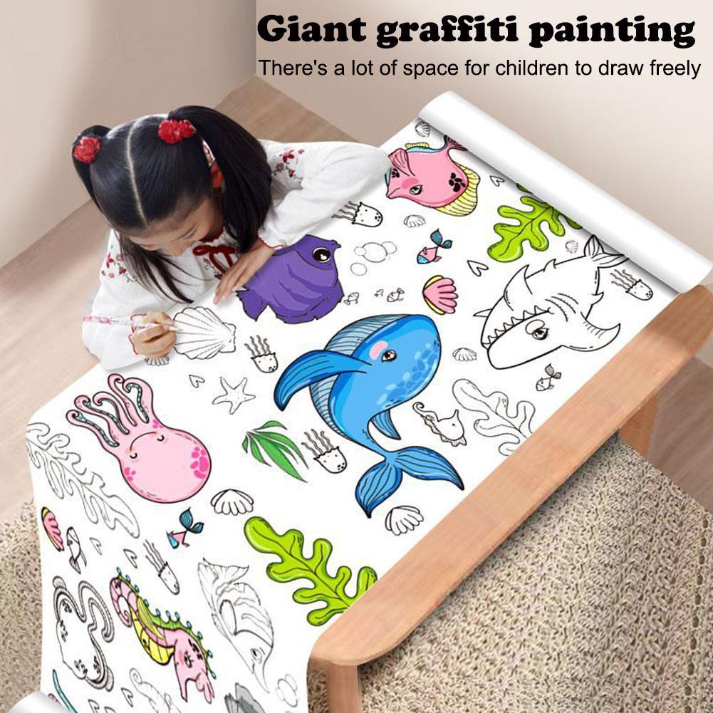 Kids Education Laptop - Kindertekening Rol Kleverige Kleur Vulling Papier