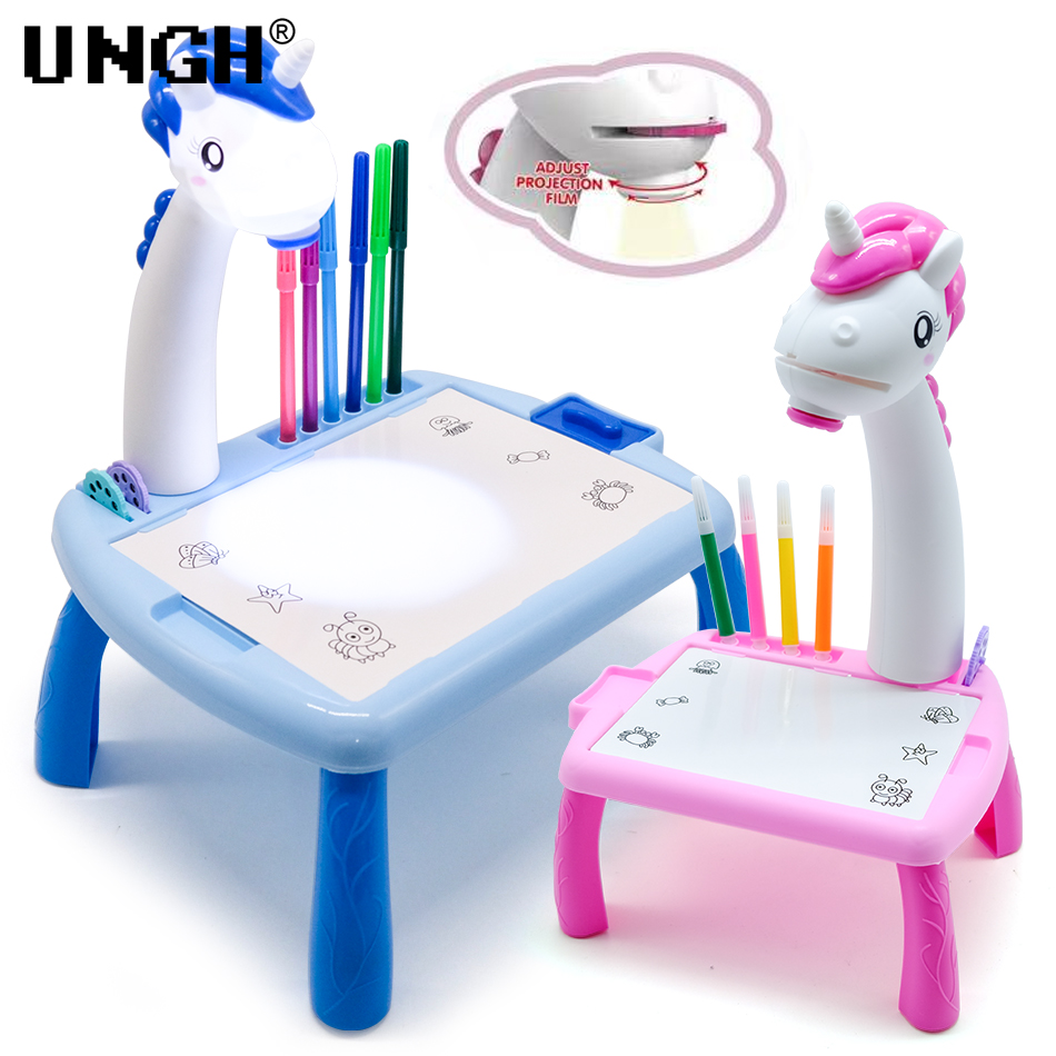 Drawing Projector Kids - UNGH Kinderen led-projector tekentafel speelgoed schilderset