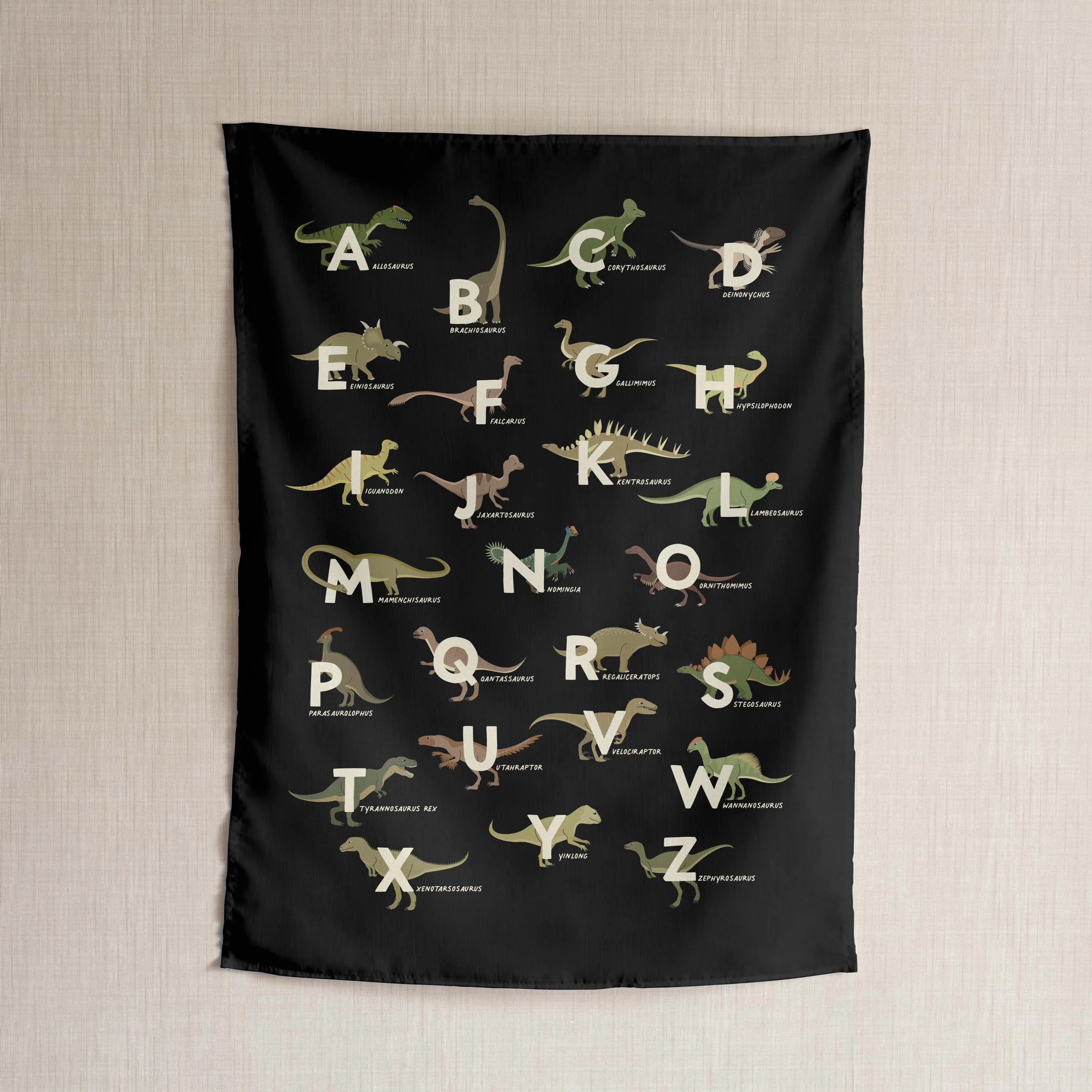 Kids Education Nursery - Dinosaurus alfabet tapijt voor kinderkamer of