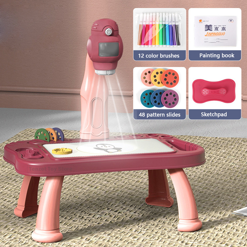 Drawing Projector Kids - Kinderen Led Projector Kunst Tekening Tafel