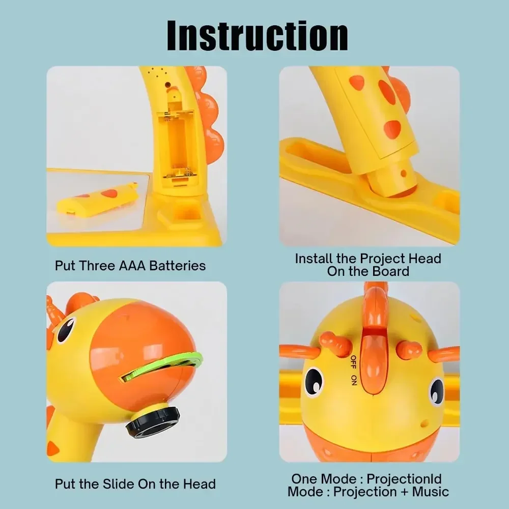 Drawing Projector Kids - LED-projectorbord Giraffe Handschrift Schilderbureau Kinderen Tekentafel