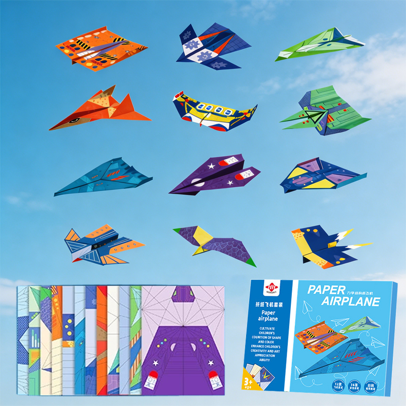 Kids Educational Resources - 36 vellen papieren vliegtuigjes origami-set STEM