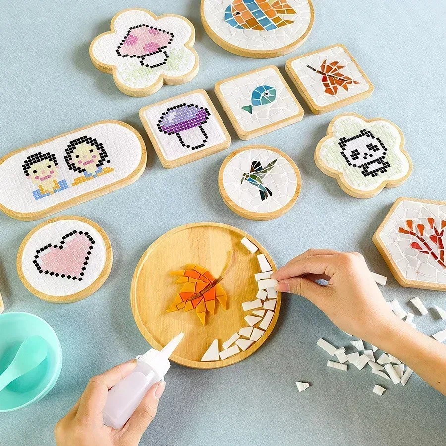 Kids Education Rug - Handgemaakte DIY Mozaïek Cup Mat Bodem