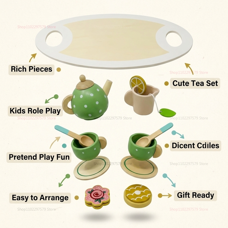 Houten theeservies voor kinder - Happy Kids Education recensie en prijs