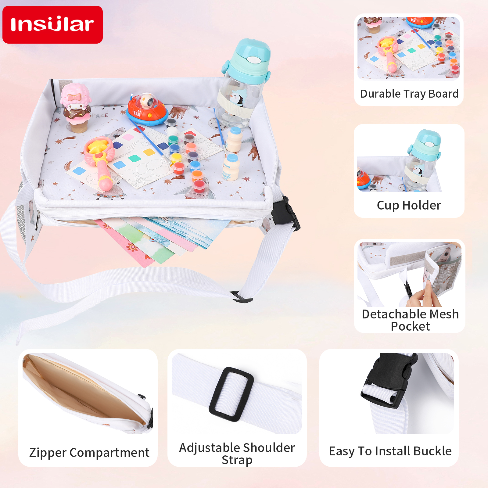 Nieuwe auto-opbergtafel met sc - Kids Education Drawing recensie en prijs