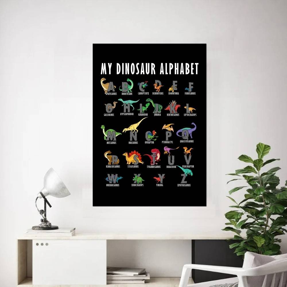 Dinosaurus alfabet papieren po - Kids Education Background recensie en prijs