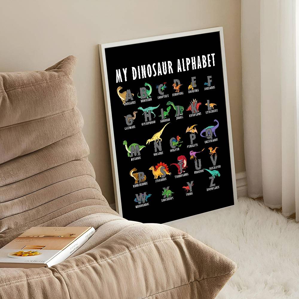 Dinosaurus alfabet papieren po - Kids Education Background recensie en prijs