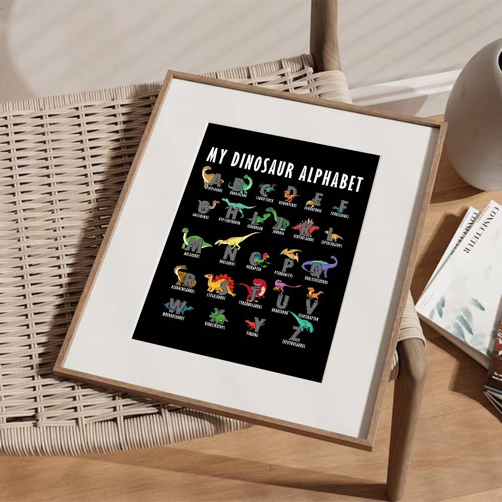 Dinosaurus alfabet papieren po - Kids Education Background recensie en prijs