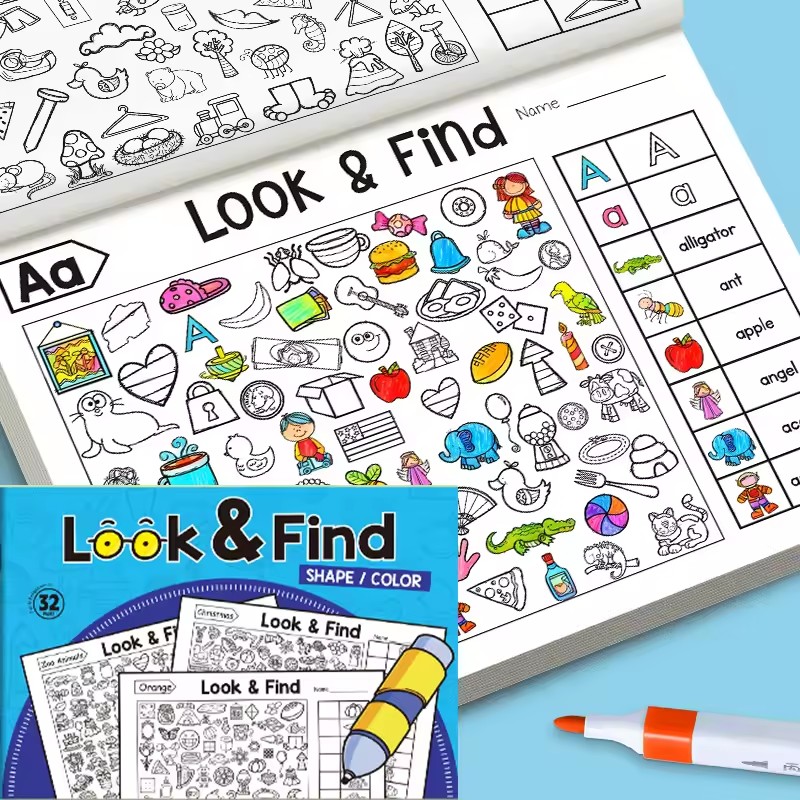 Kijk en vind kleurboek voor pe - Kid Educational recensie en prijs