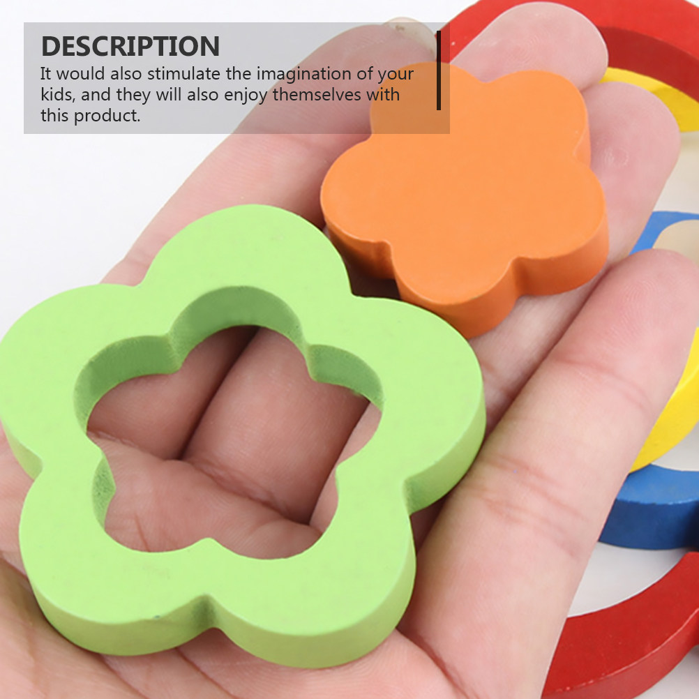 4-delige geometrische houten e - Kids Education Nursery recensie en prijs