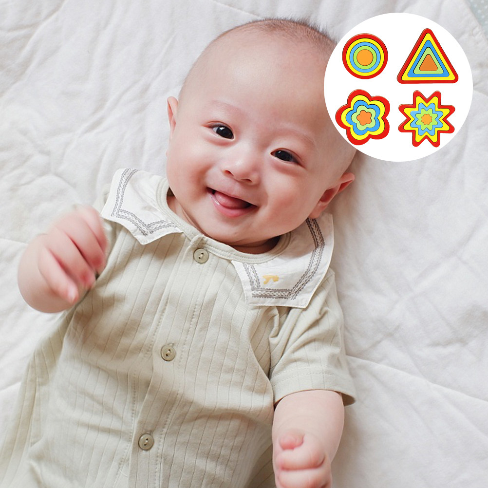 4-delige geometrische houten e - Kids Education Nursery recensie en prijs
