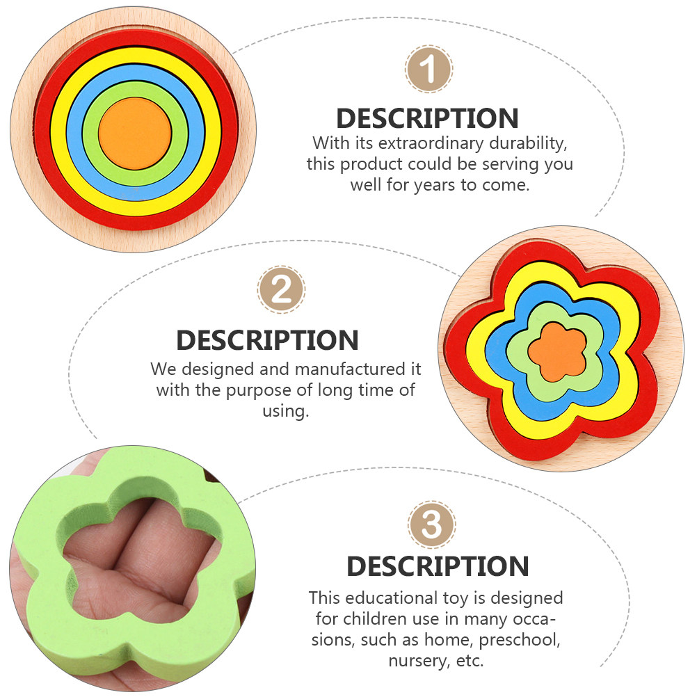 4-delige geometrische houten e - Kids Education Nursery recensie en prijs