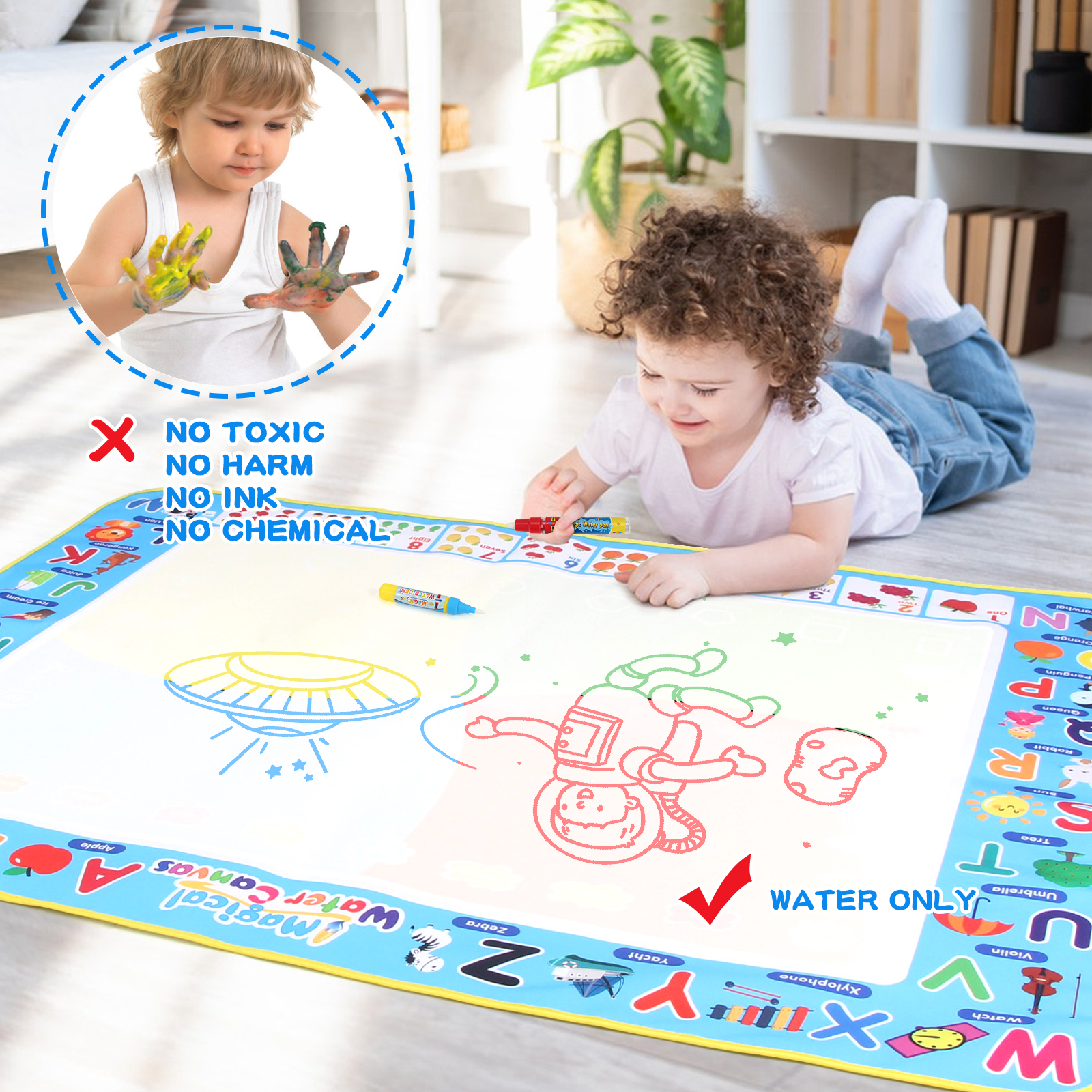 Coolplay Water Doodle Mat Kleu - Kids Education Rug recensie en prijs