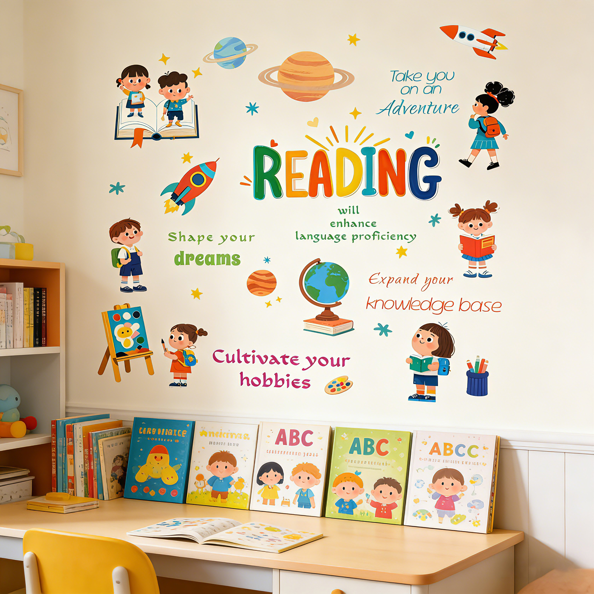 Cartoon karakter ruimteplaneet - Kids Education Nursery recensie en prijs
