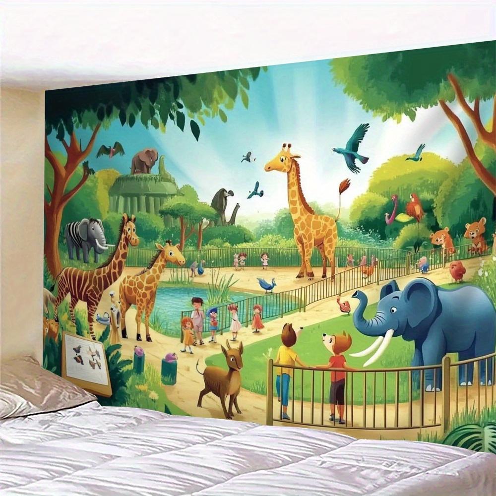 1pc Cartoon Dierentuin Dieren  - Kids Education Background recensie en prijs