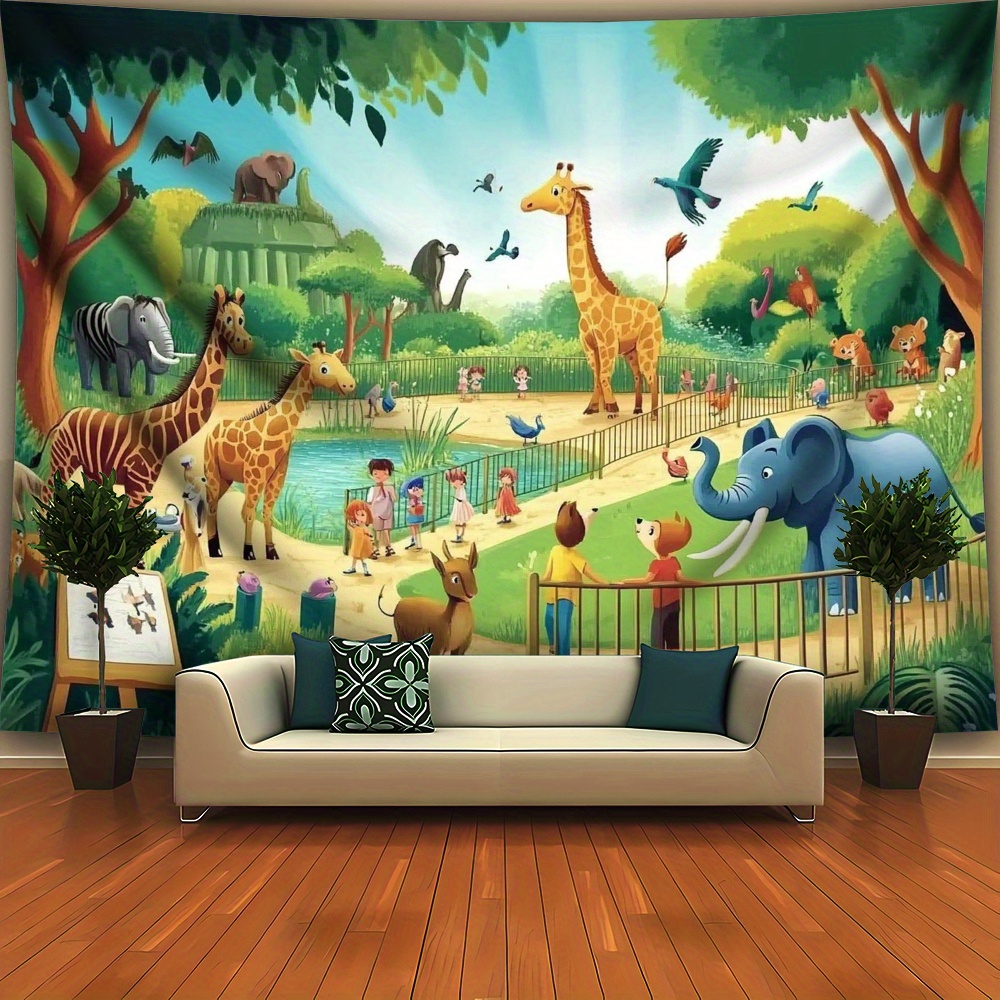 1pc Cartoon Dierentuin Dieren  - Kids Education Background recensie en prijs
