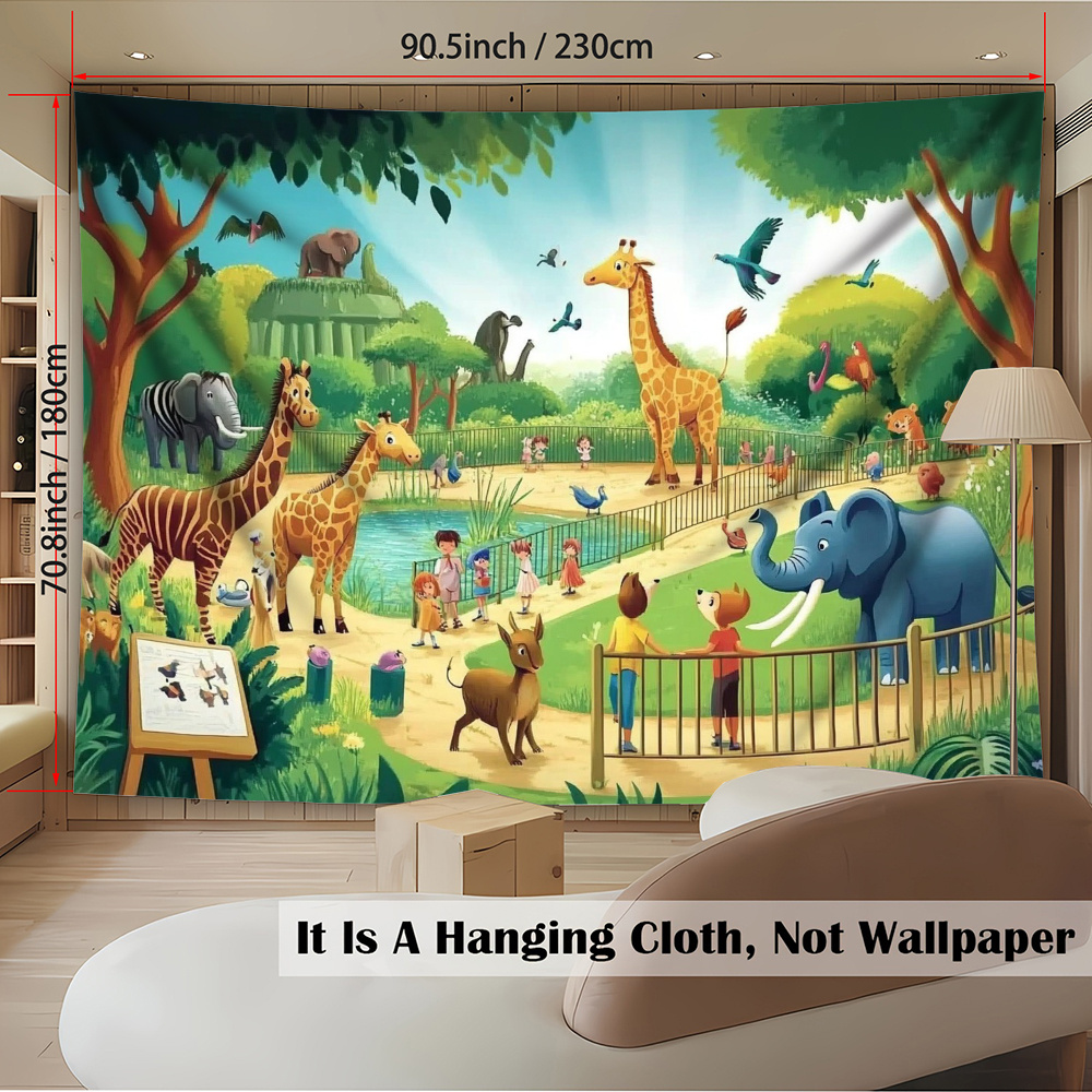 1pc Cartoon Dierentuin Dieren  - Kids Education Background recensie en prijs